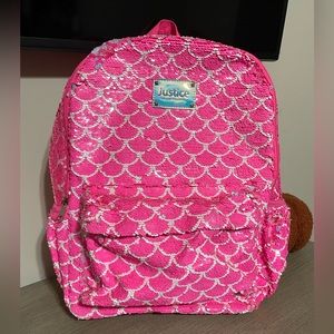Justice girls mermaid flip sequin backpack backpack & Lunchbox (used)